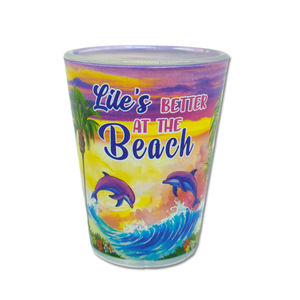 カスタムロゴデカールデザインテキーラ1.5オンスショットグラス旅行ビーチギフトお土産フロリダキーウエストショットグラス - Product Image 2