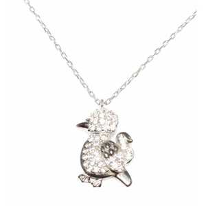 Pendentif Canard en Argent Sterling 925 Blanc et Noir, Cadeau Religieux pour Enfants avec Breloques Aigle, Perle et Diamant - Product Image 2