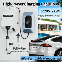 Nouveau Enrouleur de Câble de Chargeur CA Rétractable Automatique Longood pour Véhicules Électriques, Compatible Universel pour la Recharge à Domicile, Recharge de Véhicules à Énergie Nouvelle, OEM, Économique
