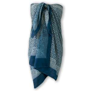 Pareo de Algodón Estampado a Mano, Falda de Playa, Chal, Bufanda de Algodón Voile, Estampado Floral, Ropa de Verano - Product Image 1