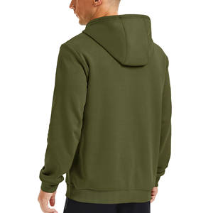 Vente en gros conception personnalisée broderie Logo femmes 100% coton fermeture éclair hommes sweats à capuche avec col à capuche automne éponge sweat - Product Image 4