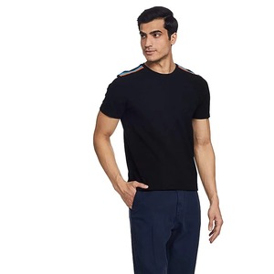 Venta al por mayor 100% algodón personalizado impreso Logo camiseta en blanco para hombres liso blanco negro camiseta opciones de diseño disponibles - Product Image 3