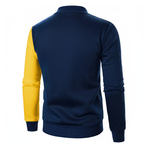 High-Visibility <b>Men's</b> Zip-Up Fleece <b>Jacket</b> New Trendy Style Outerwear Stand Collar Winter Casual Training Looks Front 100% - Product Image 2