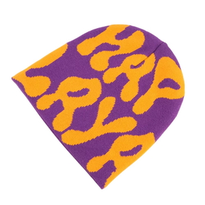 Sombreros de invierno personalizados de punto acrílico unisex, gorro con logotipo Jacquard personalizado, gorros personalizados de nuevo diseño - Product Image 5