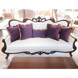 Juego de Sofás Seccionales de Madera Tallada de Lujo, Tapizados, en Forma de L, Diseño Tradicional para Sala de Estar, Muebles para el Hogar - Product Image 5