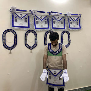 TABLIER DE MAÇON AVEC COLLIER BLEU HOUSE MASTER - Product Image 1