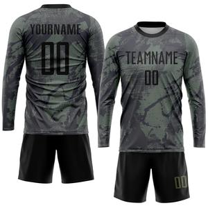 Conjunto de Uniforme de Fútbol para Hombre, Personalizado, Camiseta y Pantalones Cortos, para Entrenamiento, Deportivo, Transpirable, de Secado Rápido, OEM, ODM - Product Image 4