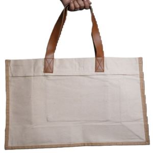 100% Cotton Tote Bag Zipper Shoulder Strap Hand Length Handle Custom Logo Letter Design Eco-Friendly Heavy-Duty Multi-Purpose - Product Image 5