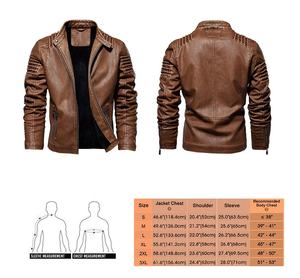 Chaquetas de hombre de calle teñidas lisas de cuero puro, nueva chaqueta de cuero personalizada para hombre, alta calidad, precio al por mayor para invierno - Product Image 5
