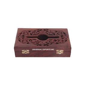 Vaisselle Boîte à mouchoirs en bois Forme rectangulaire Porte-mouchoirs fait main Boîte à mouchoirs en bois fantaisie de haute qualité - Product Image 6