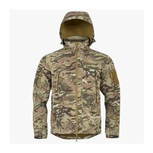 Chaqueta Softshell táctica con cuello con capucha y logotipo frontal High Street Style para uso en clima frío al aire libre - Product Image 1