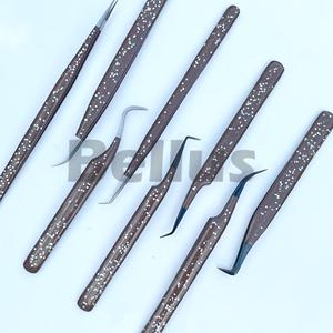 Pince à cils Vendeur 45 Pince à cils professionnelle à 90 degrés Outils en acier inoxydable de marque privée - Product Image 5