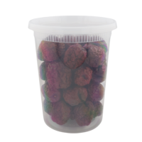 3H 32oz Transparent PP # 5 contenants alimentaires avec couvercles (480/Pic Case) – Compatibles congélateur/micro-ondes, sans BPA, empilables, étanches, pour organiser les restes