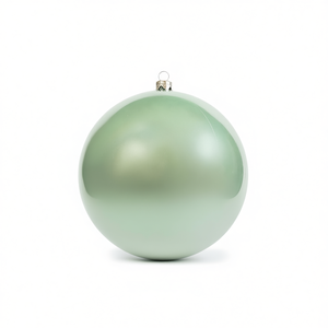 Adornos Navideños Redondos de Plástico Verde Claro, Hechos a Máquina, de 30 cm de Diámetro, para Árbol de Navidad - Product Image 3