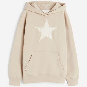 เสื้อมีฮู้ดแขนยาวสำหรับผู้หญิงผ้าถักแบบสวมหัวมีเชือกผูก - Product Image 1