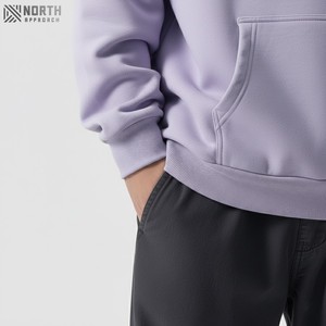 Sudaderas con capucha y sudaderas con cremallera de 180ct para hombre, Sudadera con capucha de poliéster/algodón de peso pesado con estampado de soplo bordado para invierno - Product Image 3