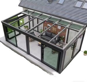 Terraza Acristalada Retráctil con Sistema de Plegado Eléctrico Inteligente y <span class=keywords><strong>Cerramiento</strong></span> de Patio de Vidrio para Jardín y Hogar - Product Image 1