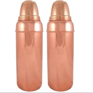 Top Tier Grande bouteille d'eau en cuivre 100% faite à la main avec bouchon à vis étanche Logo personnalisé pour Yoga Gym & Camping - Product Image 3