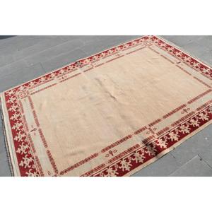 Tapis de 5,2 x 7,6 pieds, tapis turc vintage, tapis oriental rouge - Product Image 2