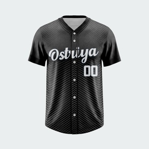 Chemise de baseball en polyester légère à manches courtes Maillot de baseball pour hommes Maillot de baseball à prix avantageux - Product Image 2