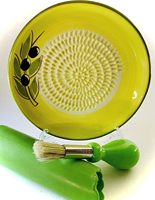 Ensemble de râpes à ail en céramique faites à la main Assiettes à râper en porcelaine d'olive de qualité supérieure en vrac