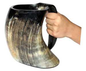 Tasse à bière en céramique avec corne de buffle de meilleure qualité Tasse à corne à boire Viking directement exportée de l'Inde pour la rentrée des classes - Product Image 3