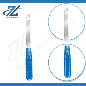 Cincel Capener de Acero Inoxidable, Cincel Manual con Mango de Acetal Azul Suregrip, 250 mm de Longitud, 6 mm de Ancho, Instrumento Quirúrgico con Certificación CE - Product Image 3