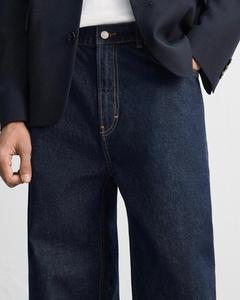 Jeans baggy de haute qualité pour hommes, pantalon vintage à motif solide, fermeture à cordon, tissage tricoté, pantalon en jean décontracté pour hommes - Product Image 1
