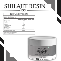 Usine en gros extrait de Shilajit naturel pur de haute qualité liquide 80% acide fulvique résine de Shilajit himalayen dans un emballage en pot