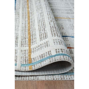 Tapis d'intérieur multicolore moderne HL005 de Netline Home Depot, 100 % polyester, anti-peluches, facile à nettoyer, durable pour la chambre à coucher et le bureau - Product Image 6