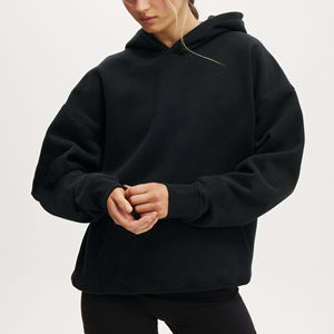 Personalizado Drop Shoulder Heavyweight 100% algodón Nueva llegada de gran tamaño Sudaderas con capucha de las mujeres de manga larga Ropa informal Sudadera con capucha - Product Image 4