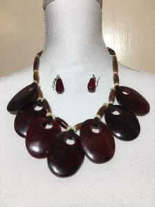 Nouveauté bague en corne forme de cœur chaîne connectée collier en corne naturelle collier accessoires de bijoux de mode pour femmes - Product Image 5