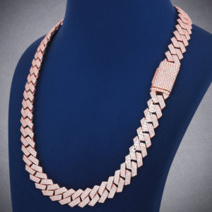 Collar Cubano de 16 mm para Hombre, Plata 925, Diamante Moissanita VVS, Cadena Cubana para Hombre, Venta al por Mayor - Product Image 6