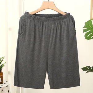 OEM Customized Logo <b>Men's</b> Home Pajamas Summer Simple Loose Casual Shorts Solid Color <b>Thongs</b> DDP Shipping - Product Image 4