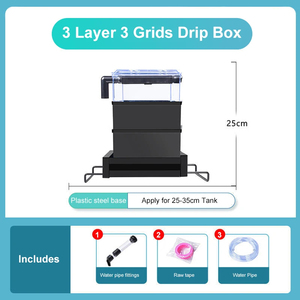 Filtre à eau pour aquariums en plastique rectangulaire, durable, 3 couches, 3 grilles, ultra silencieux, écologique - Product Image 2