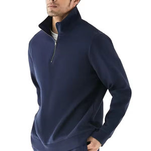 Jersey de lana con media cremallera 2024 para hombre, sudadera térmica con cremallera de cuarto, camisas 100% de algodón para invierno - Product Image 2