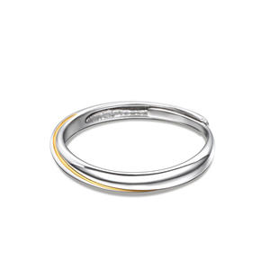 Bague pour homme Jeulia Every Side of Love Mobius en argent sterling bicolore réglable - Product Image 3