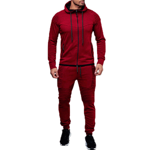 Chándal de calle para hombre, conjunto de cremallera completa OEM con estampado de logotipo, atuendo urbano elegante para marcas de moda y deportes juveniles - Product Image 5