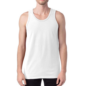 2024 été Fit séchage rapide 230 GSM coton sans manches Fitness Gym Sport hommes débardeur en gros hommes course gilet - Product Image 1