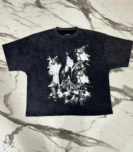 Haute qualité poids lourd DTG imprimé Anime pierre lavé à l'acide t-shirt Vintage graphique coton personnalisé hommes T-shirts - Product Image 6