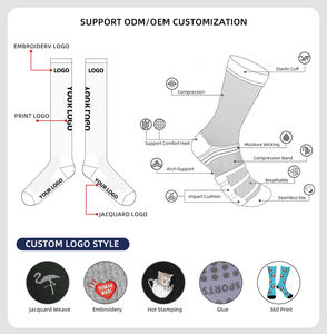 Calcetines Deportivos de Bambú sin Costuras de Marca Propia, Calcetines de Gimnasio Atléticos, Tejido 3D, Media Caña, Soporte de Arco, Calcetines de Baloncesto - Product Image 6