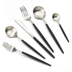 Fabriqué et fournisseur derniers ensembles de 4 couverts pour la décoration de table écologique pour les hôtels et les restaurants Metal Flatwar - Product Image 2