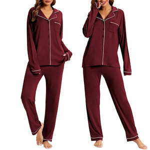 Pijamas para Mujer, Algodón Personalizado, Bambú Suave, Ropa de Estar por Casa, Pijamas de Lujo, Ropa de Dormir para Mujer, Pantalones a Rayas, Conjuntos de Pijamas para Mujer - Product Image 3