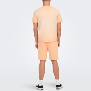 กางเกงขาสั้นลำลองสำหรับผู้ชายแบบเย็บตะเข็บชุดเสื้อยืดเอวยางยืดและกางเกงขาสั้นสำหรับฤดูร้อน - Product Image 2