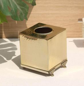 Soporte de papel tisú con acabado dorado de latón Industrial para decoración de mesa de hogar y Hotel cajas de pañuelos rectangulares - Product Image 4