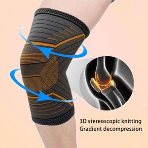 Premium Nylon Knit <b>Knee</b> Compression Sleeve with <b>Support</b> for Adults Customized Logo Compression Workout Gym Accessories - Product Image 3