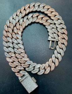 Collar Cubano Grueso con Incrustaciones de Circonitas, Estilo Hip Hop para Hombre, Accesorio de Moissanita para Eventos Formales - Product Image 2