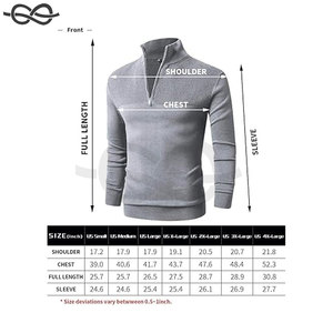 Pull zippé à manches longues pour hommes Sweat-shirt en tricot texturé Col montant Pull décontracté Poches Élégant Confortable - Product Image 5
