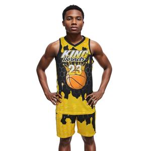 Uniforme de Baloncesto Sublimado Personalizado al por Mayor, de Alta Calidad, Transpirable, 100% Poliéster, Diseño Único para Hombre/Mujer - Product Image 1