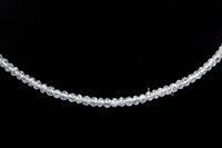Chaîne de perles de diamant facettées rondes blanches naturelles transparentes, 15 pouces, 25 carats, certifiées par un tiers, pour la création de bijoux DIY